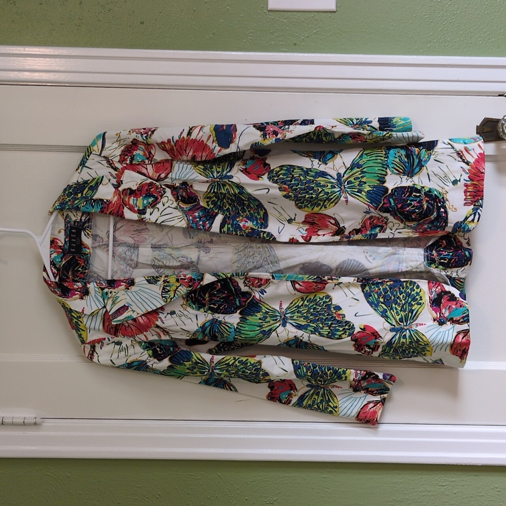 Karen Styl Colorful Butterfly Blazer